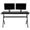 Emma and Oliver Gaming Desk Bundle - Cup & Headphone Holders/Mouse Pad Top